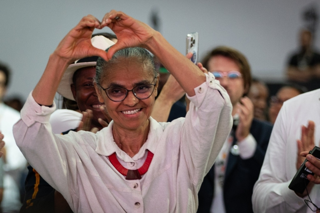 Marina Silva, Brazil's Minister of Environment and Climate Change, at the COP30 Closing Plenary.