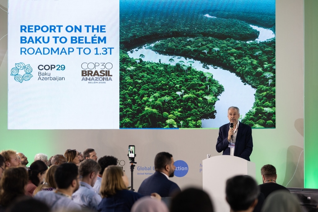 André Corrêa do Lago, COP30 President and Ambassador of Brazil, speaks during an event on the Baku to Belém Roadmap to 1.3T at COP30.