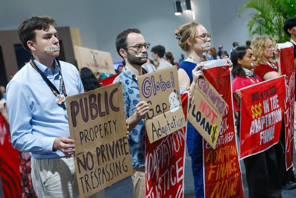 Action Adaptation Finance Now demonstration at COP30.