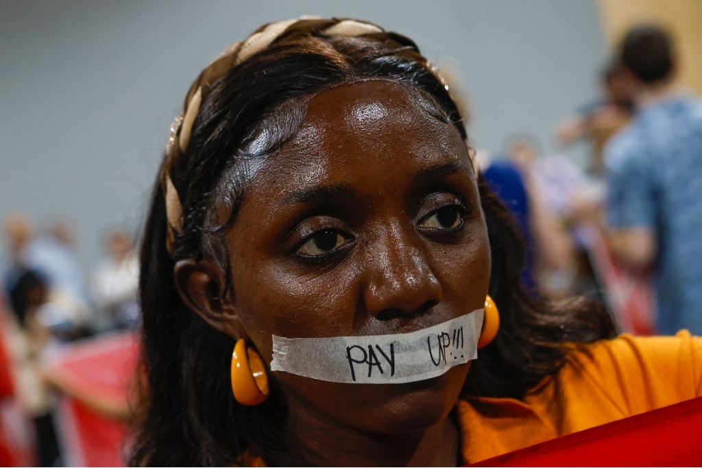 Action Adaptation Finance Now demonstration at COP30.