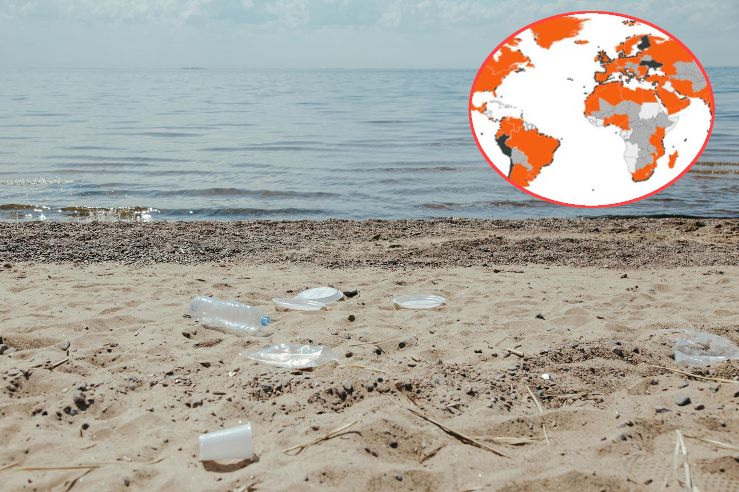 Plastique sur les plages : carte mondiale des déchets dévoile l'origine des bouteilles, mégots et sacs qui étouffent les mers