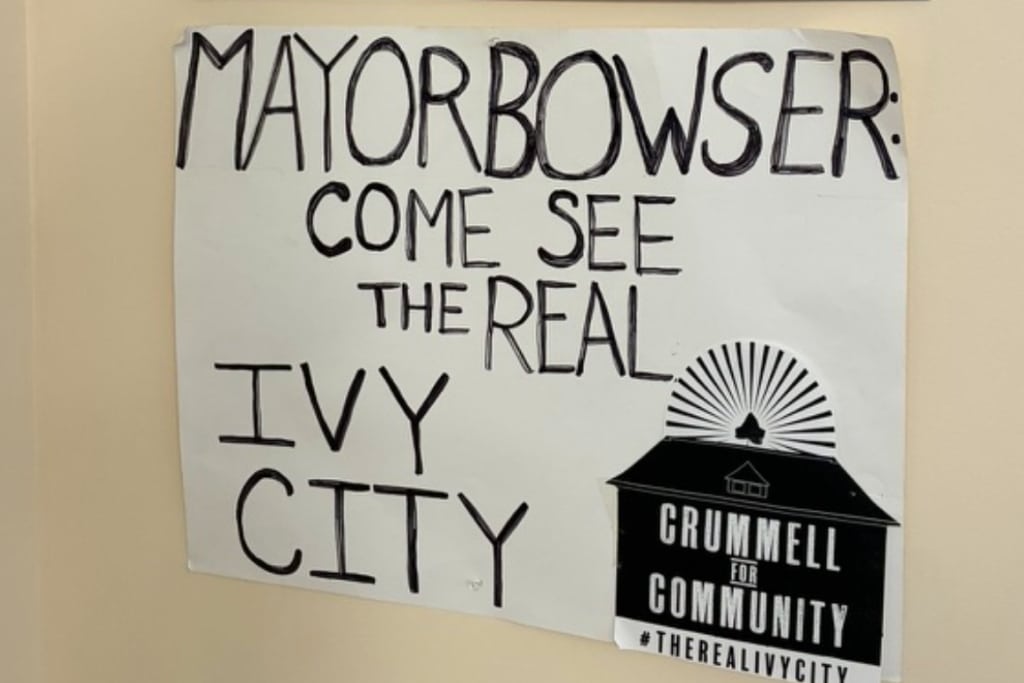 A banner hanging in the Empower DC Clubhouse in Ivy City.