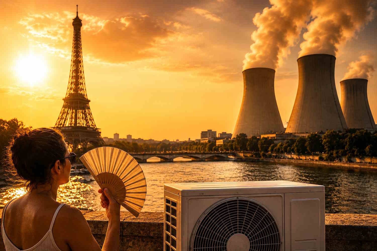 Paradoxe de la canicule : les Français achètent des climatiseurs pendant que le dôme de chaleur éteint les centrales nucléaires et réduit l'électricité