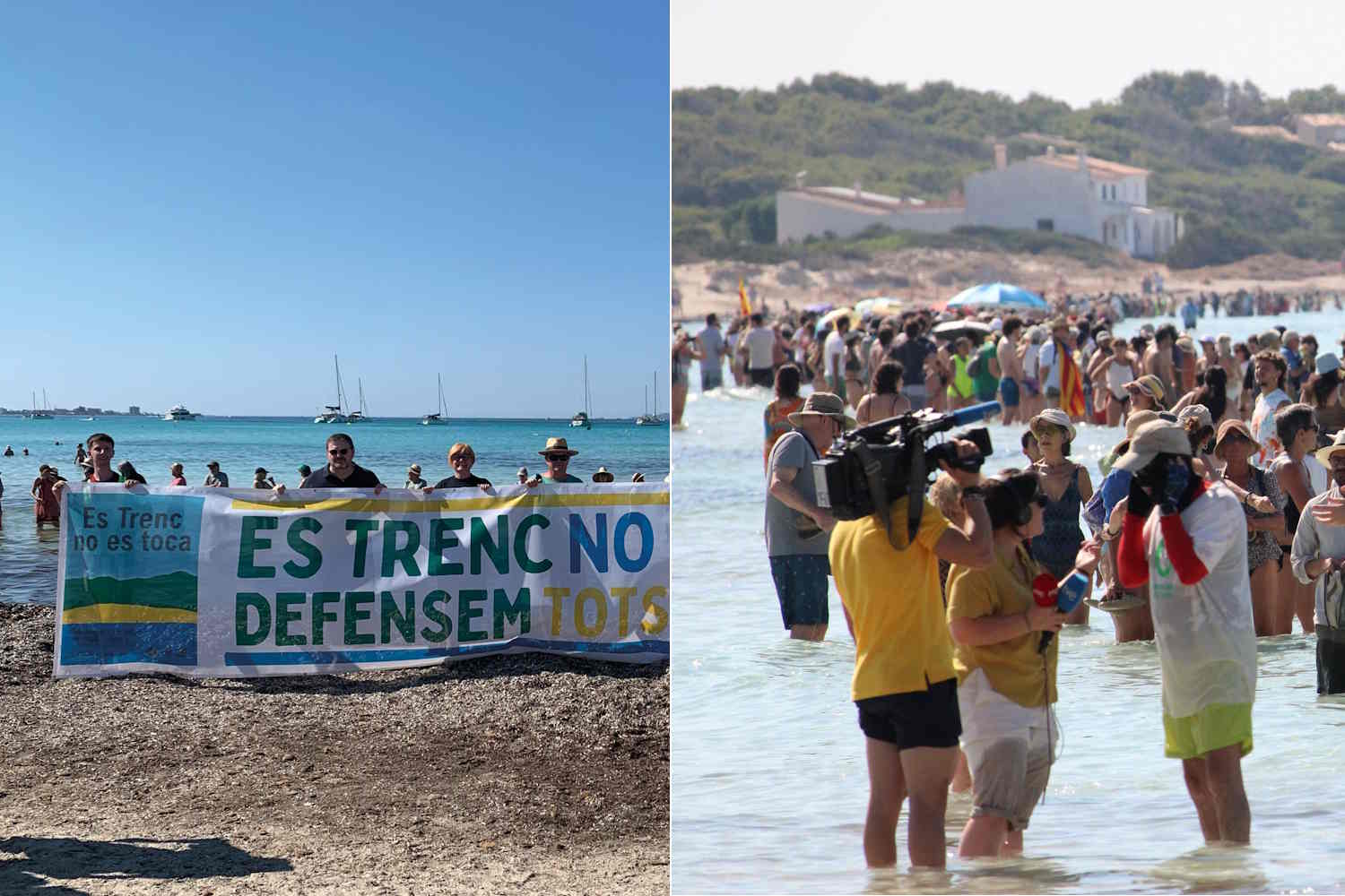 10 000 personnes forment une chaîne humaine de 3 km pour sauver l'une des plus belles plages de Majorque du tourisme de masse