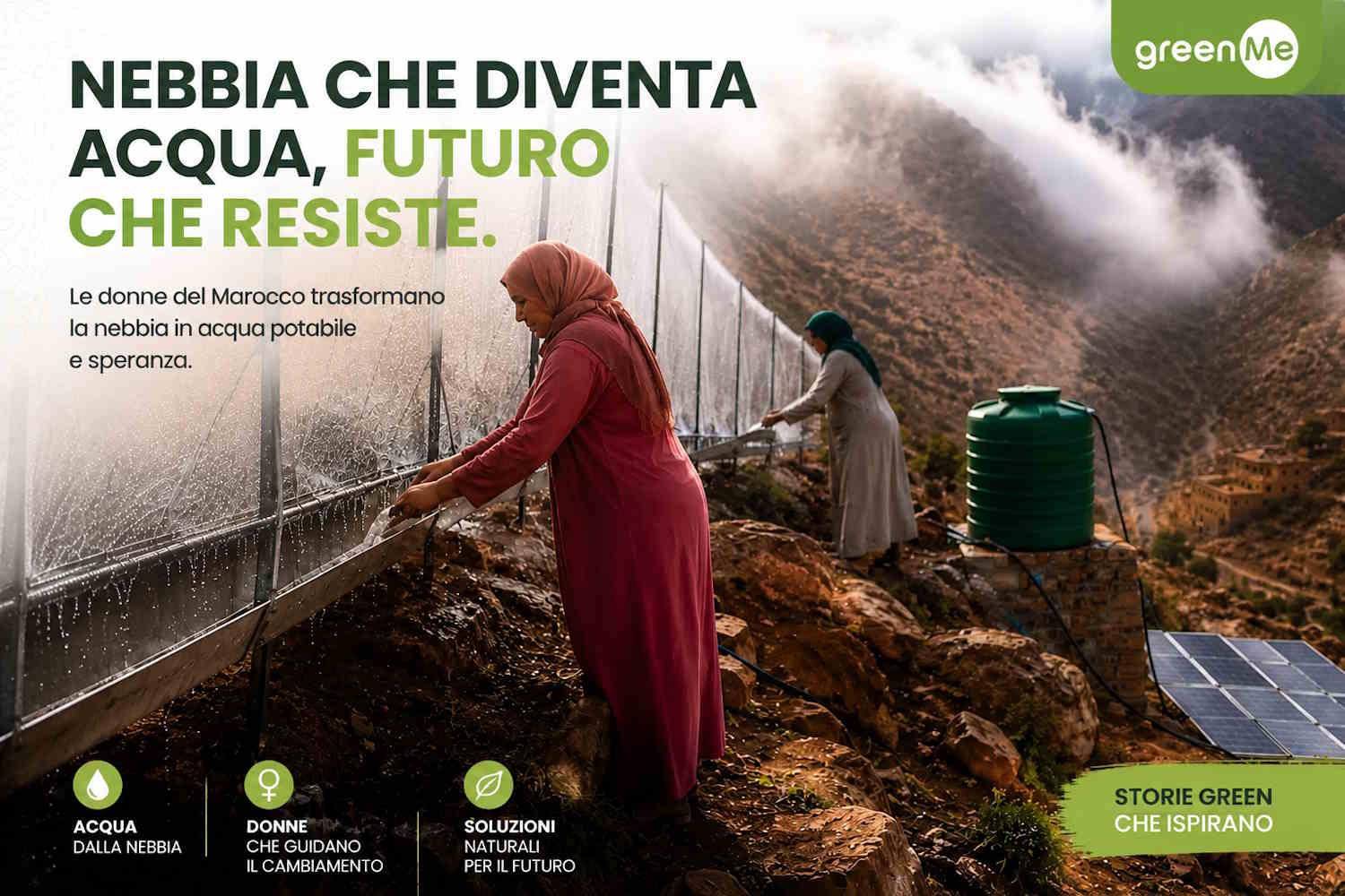 Maroc: des femmes gravissent les montagnes pour transformer la brume en eau potable