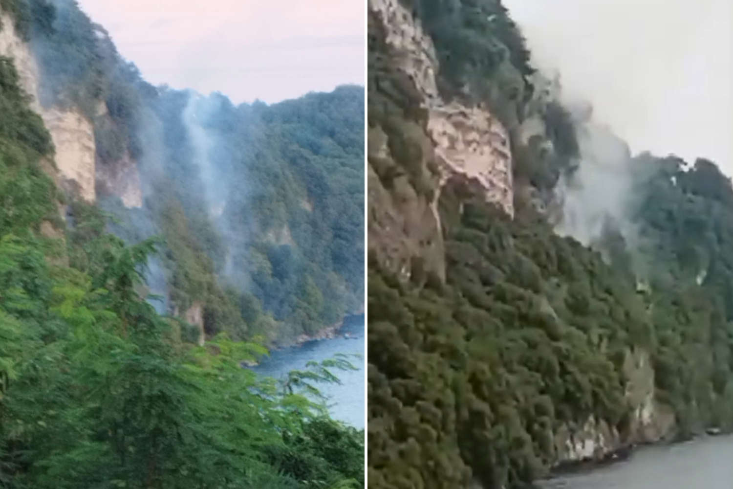 Éclair frappe une forêt dans le Varese, plus d’un hectare de végétation incendiée : les pompiers affrontent le vent pour éteindre les flammes