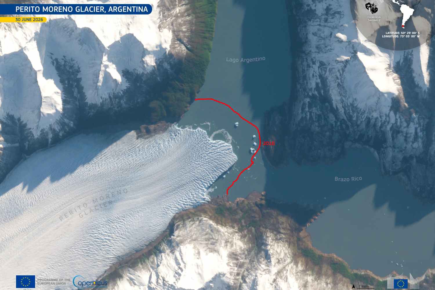 Le glacier emblématique de Patagonie ne résiste plus : regardez comment le géant Perito Moreno recule