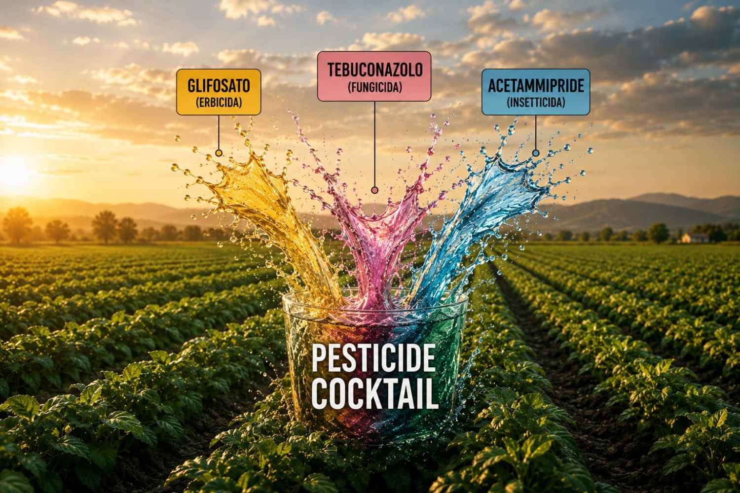 Pesticides : l’effet cocktail reste un risque pour la santé même à des doses sûres – étude sur le mélange glyphosate et d’autres pesticides