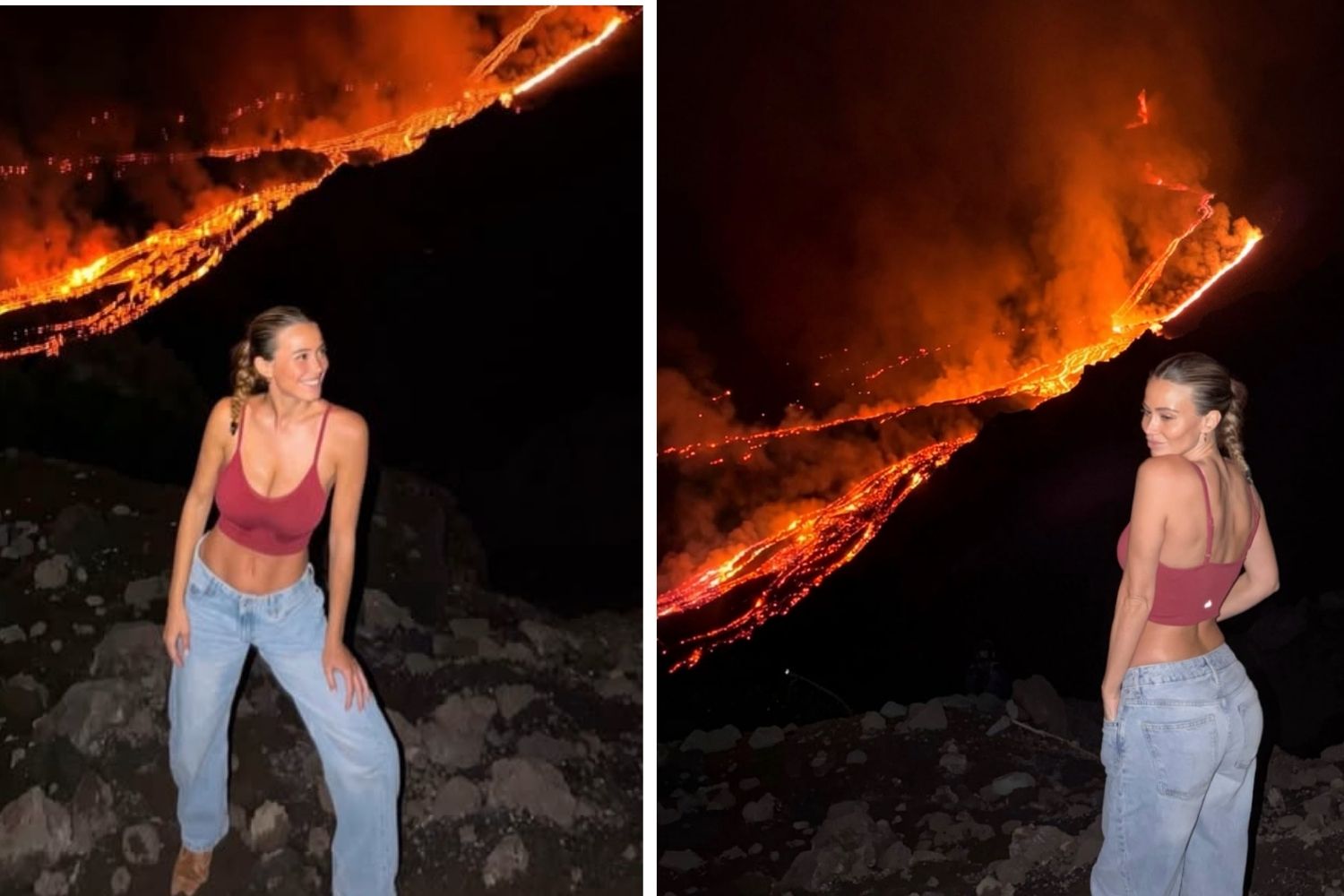 Diletta Leotta pose sur l’Etna en éruption et déclenche une polémique — le vrai problème va bien au-delà des photos