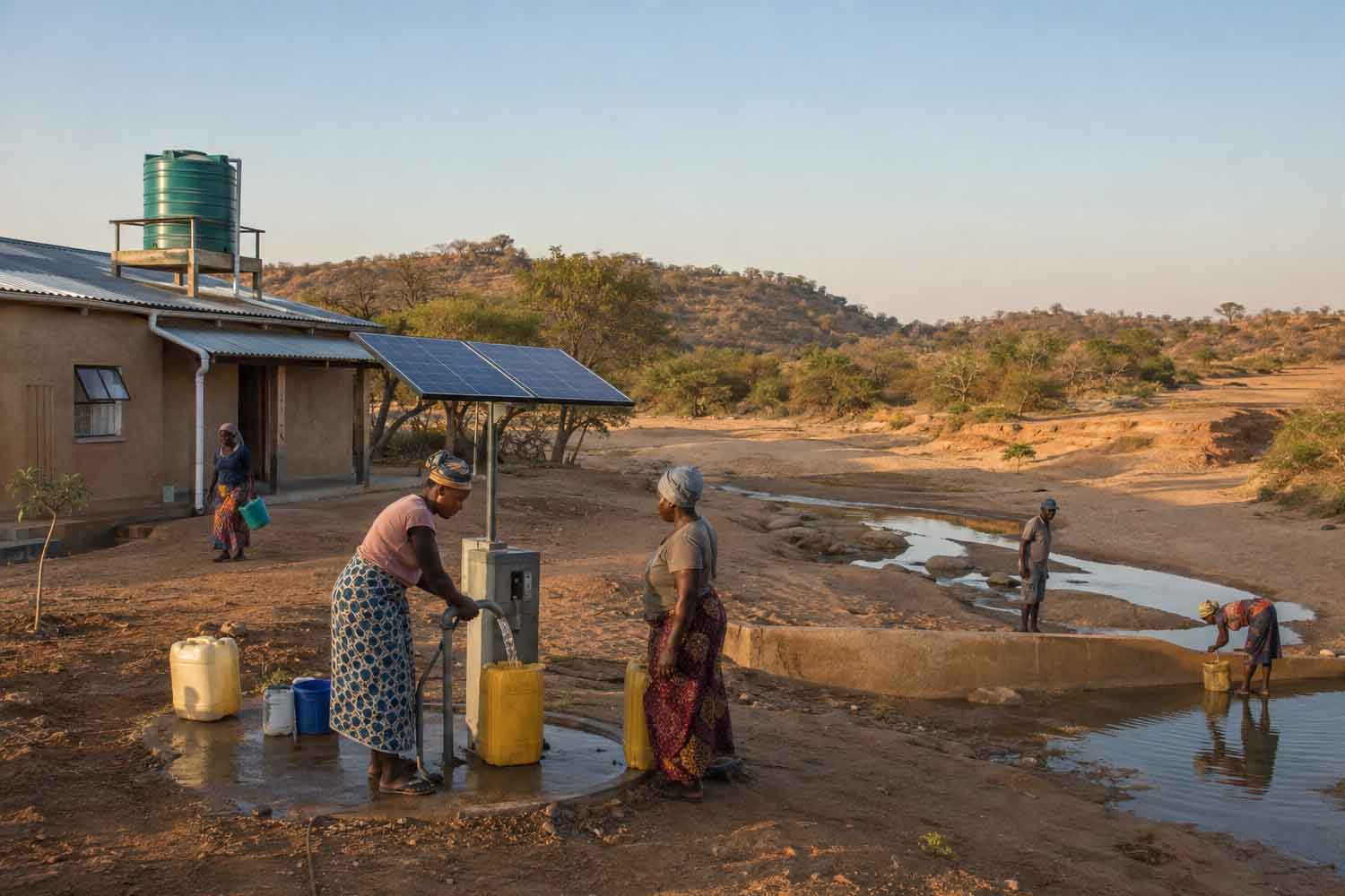 Réservoirs sur les toits, puits solaires et barrages de sable : comment les communautés d'Afrique australe apprennent à vivre avec la sécheresse