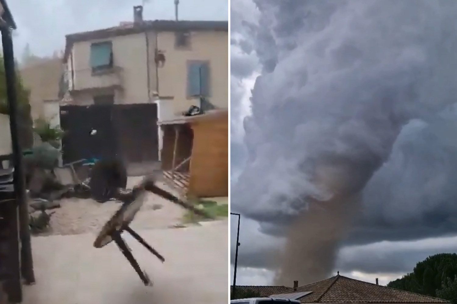Tornade violente ravage le sud de la France : 41 blessés et 300 maisons endommagées, Carcassonne évacuée