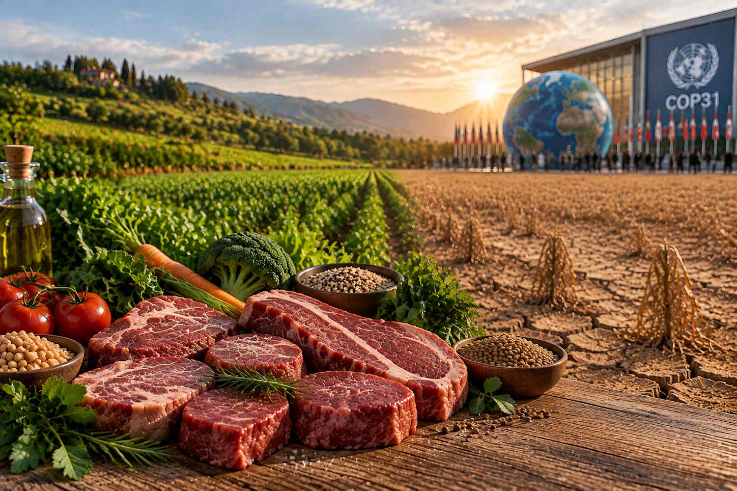 Après 31 ans, l'ONU intègre l'alimentation à l'agenda climatique de la COP et évalue l'impact de la viande sur la planète