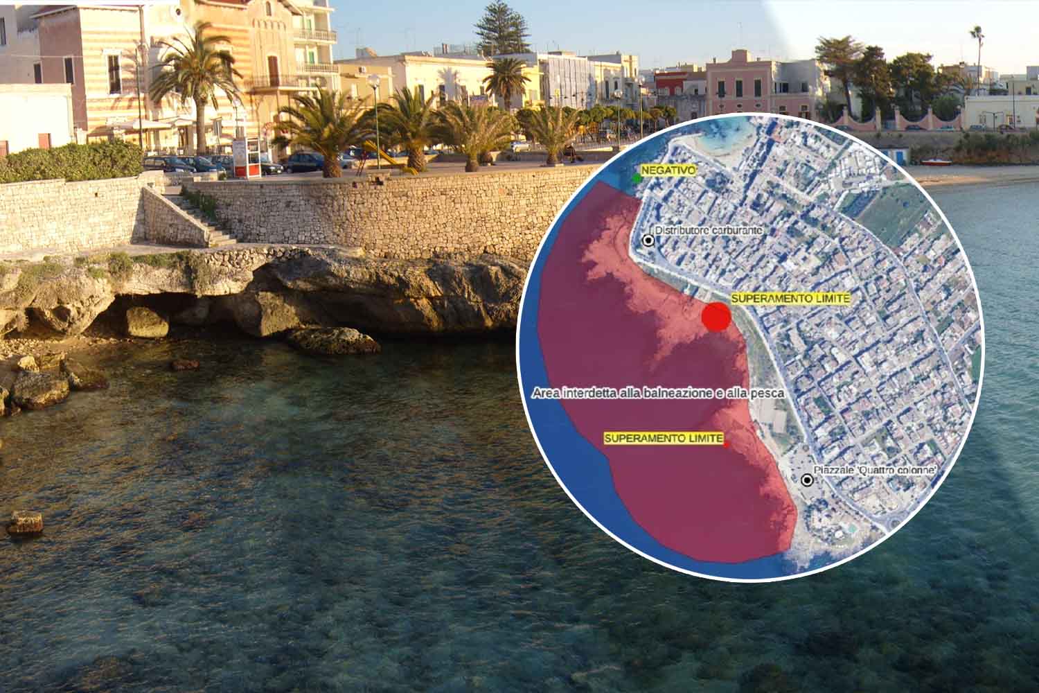 Interdiction de baignade sur la plage réputée du Salento en raison du déversement d’eaux usées