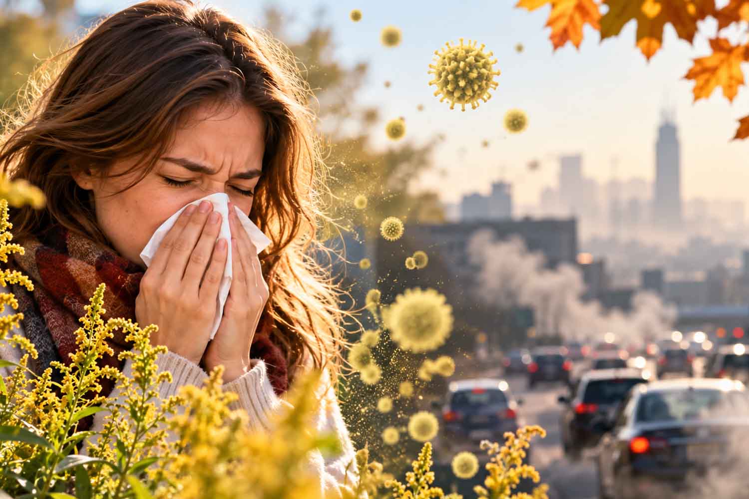 Allergies d’automne : la saison se prolonge et la pollution atmosphérique en cause, selon une étude italienne