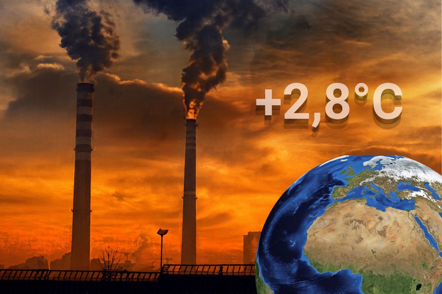 Nous ne devions pas dépasser 1,5 °C de réchauffement climatique, nous risquons d’atteindre 2,8 °C d’ici la fin du siècle