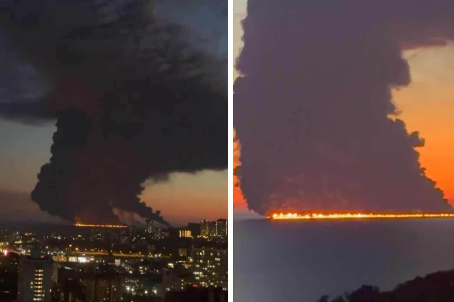 Pétrolière chargée de pétrole brut en feu dans la mer Noire : plages fermées après l’attaque et désastre écologique redouté