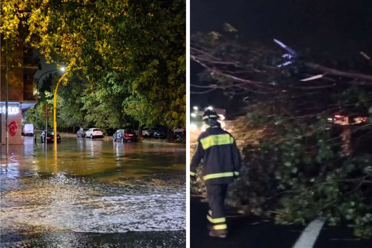 Rome noyée après un orage diluvien : métro inondé, arbres renversés et personnes piégées dans leurs voitures